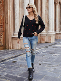 Sweet Heart Black Jumper-Fitshinling-autumn,black,casual,jumper,long-sleeved,winter