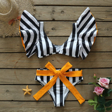 Glam Pop Striped Candy Bikini-Sporlike-bikini,high-waisted,ruffles,striped