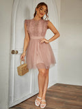 Chloe Pink Lace Cocktail Dress