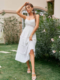 Ayleen White Summer Midi Dress